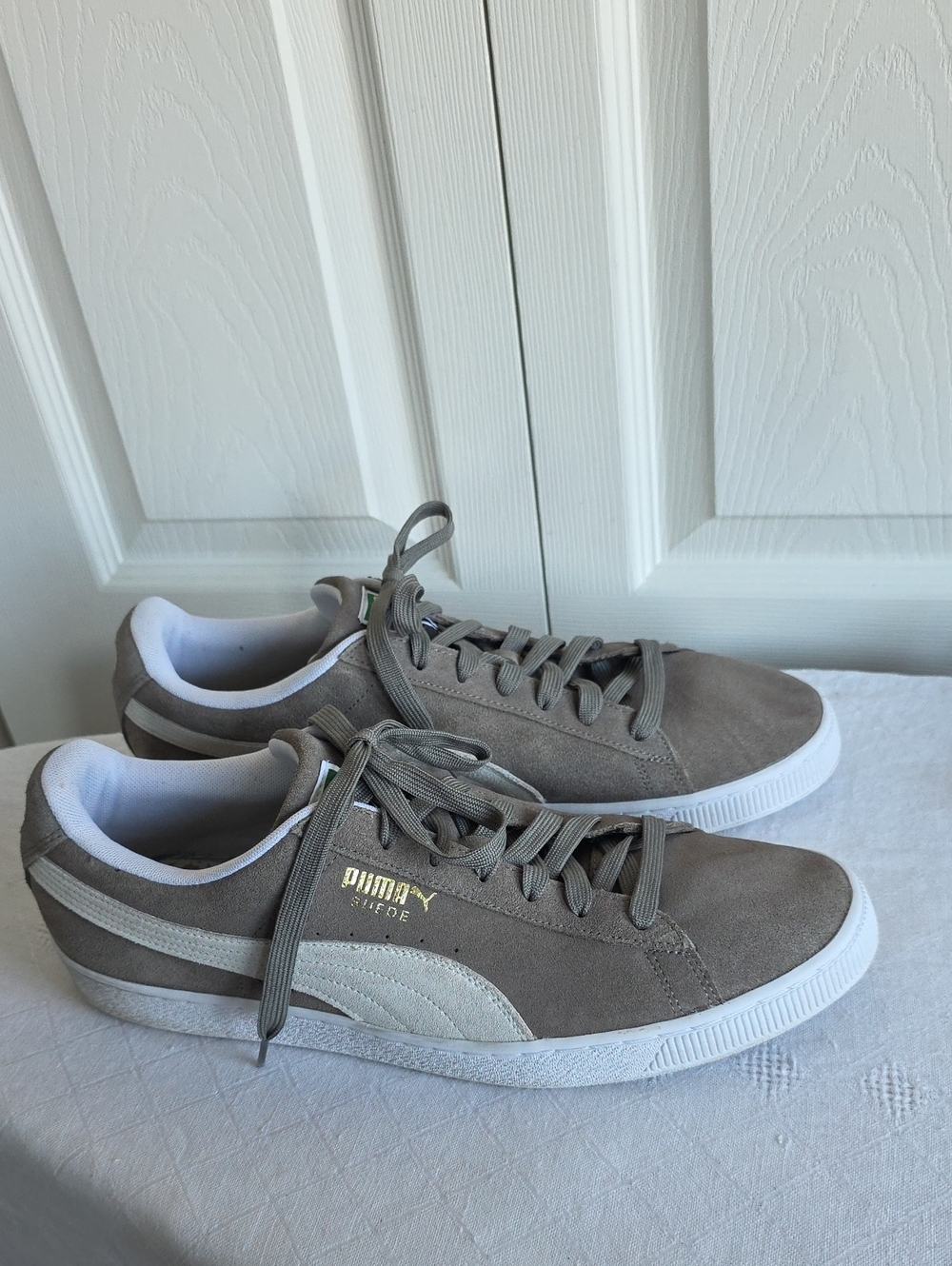 PUMA Suede Classic XXI Sneakers in Steel Gray Low Top Shoes Size 14